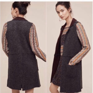 Moth Anthropologie Wool Blend Open Sweater Vest Size XS/S